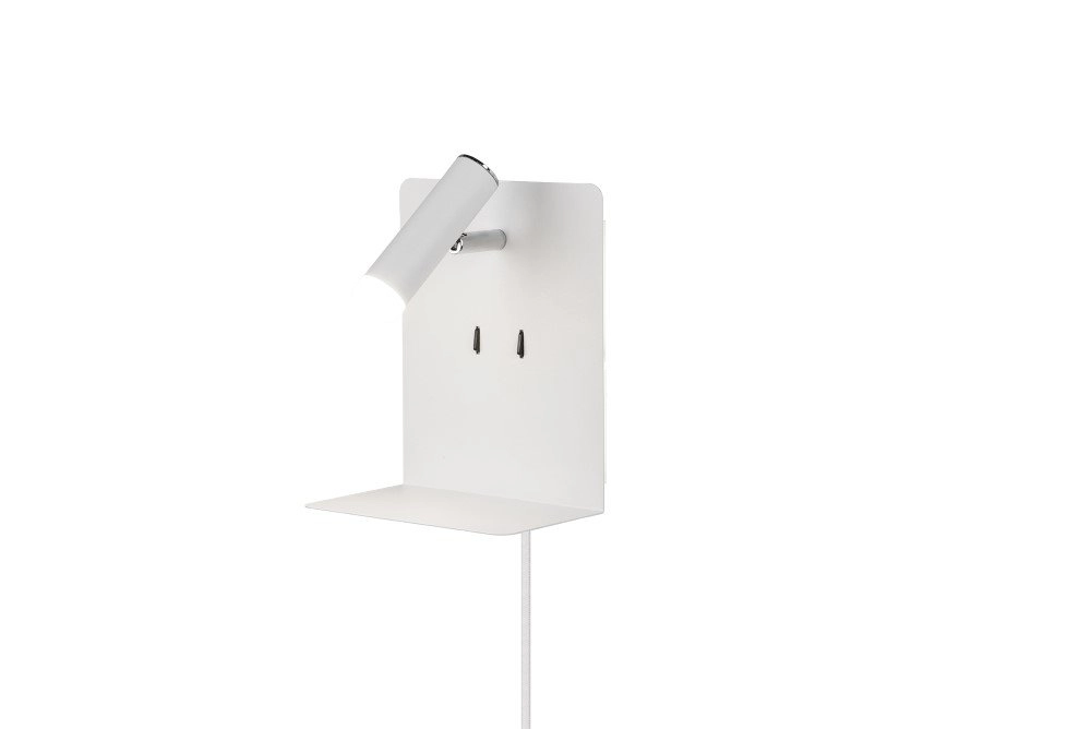 Wand lamp Element met schapje mat wit Trio 4017807399875
