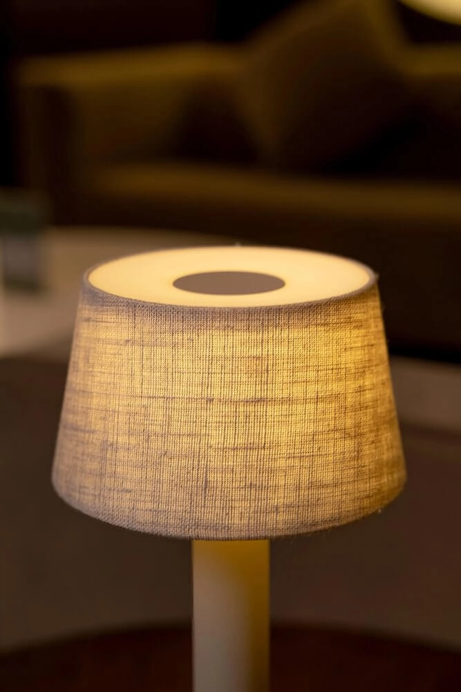 Oplaadbare tafellamp Two Beige linnen Humble 7446023312363