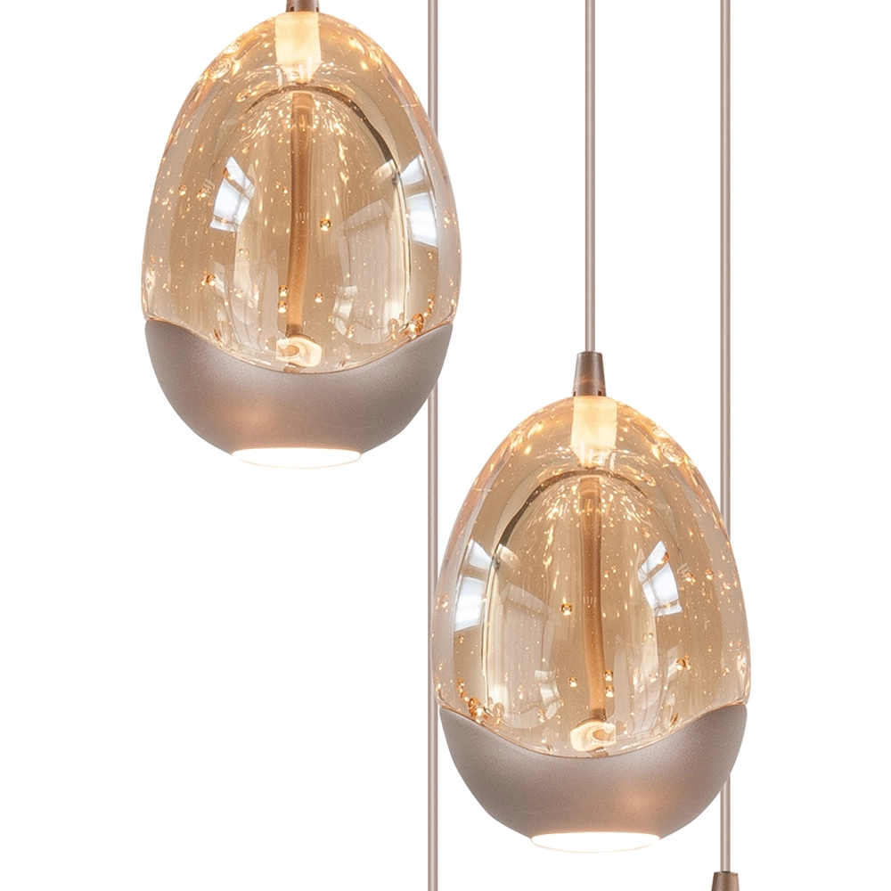 Hanglamp Champagne Egg 5-lichts pendel Highlight 8718379052385