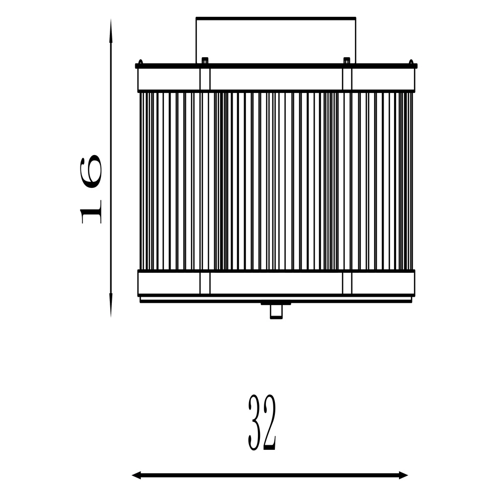Plafondlamp Lotus antiek messing Ø 32cm Searchlight 5053423302133
