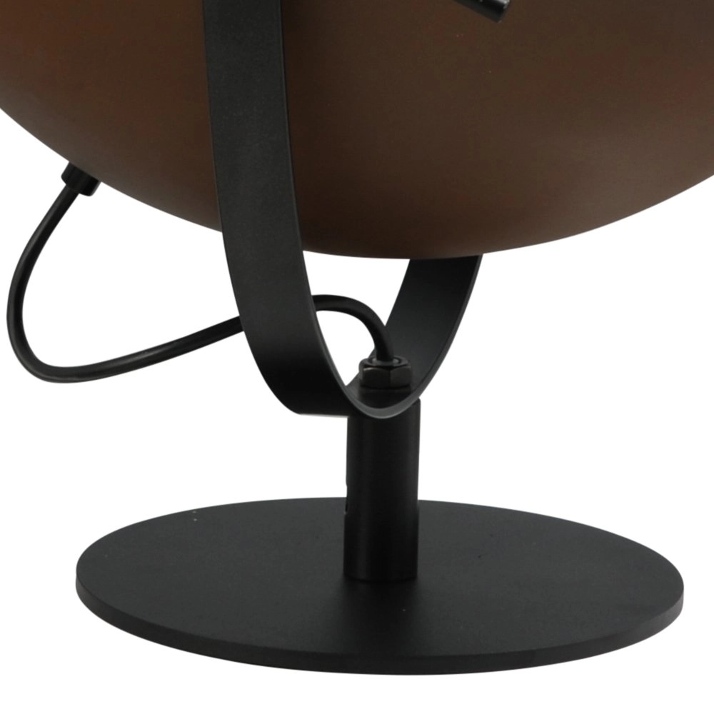 Stoere Industria Uplighter 40cm roestbruin met oudgoud Masterlight 8718121225821