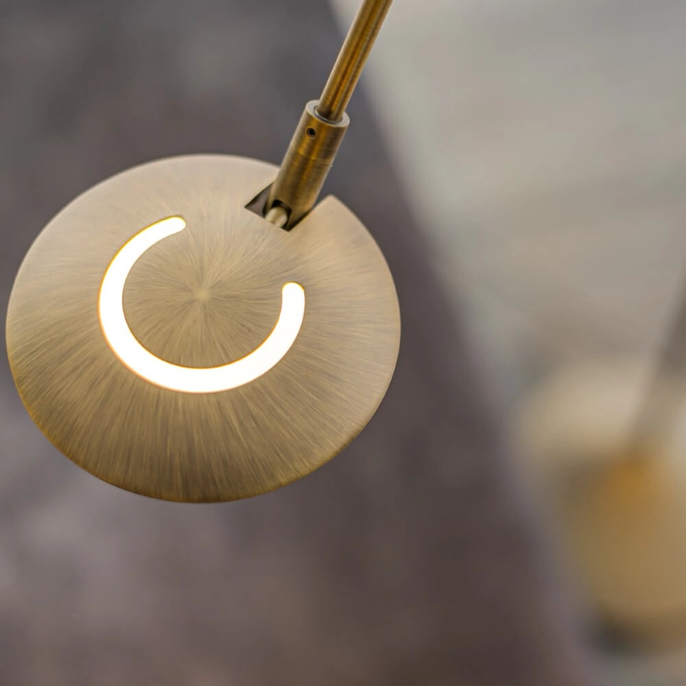 Messing leeslamp Zodiac LED 170cm Steinhauer 8712746127294