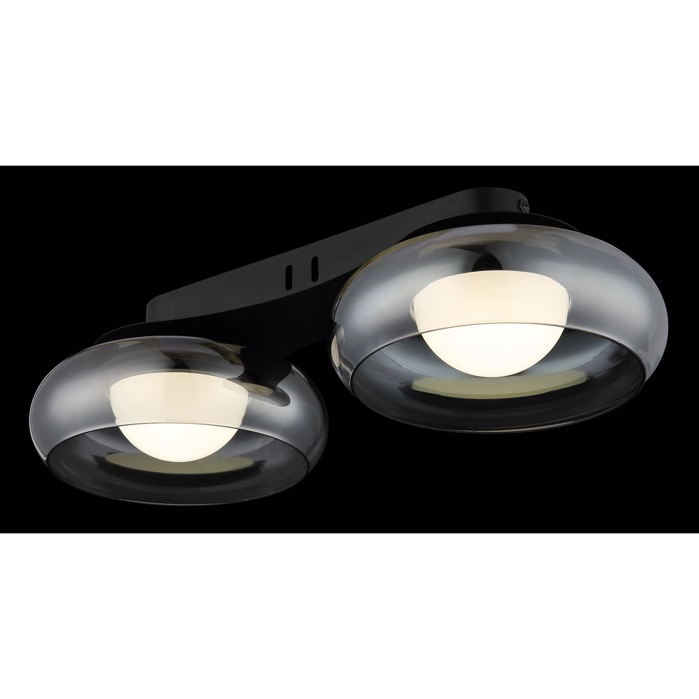 Design plafondlamp Carlene 2-lichts zwart Globo 9007371569175
