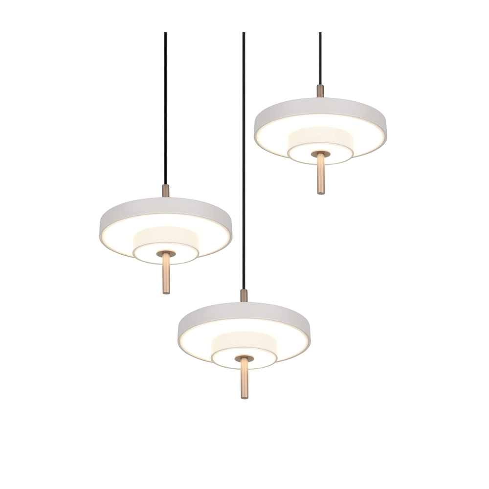 3-lichts hanglamp Keaton rond wit Trio 4017807655407