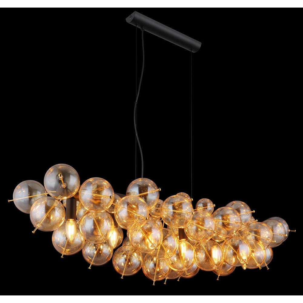 Unieke hanglamp Udo amber glas 100cm Globo 9007371474271