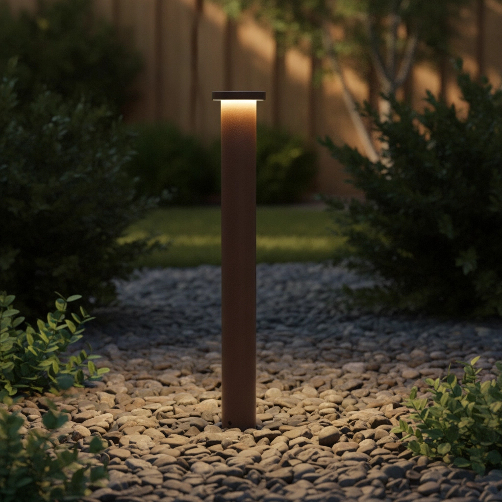 Moderne padverlichting Bast roestbruin 65cm - 3000K