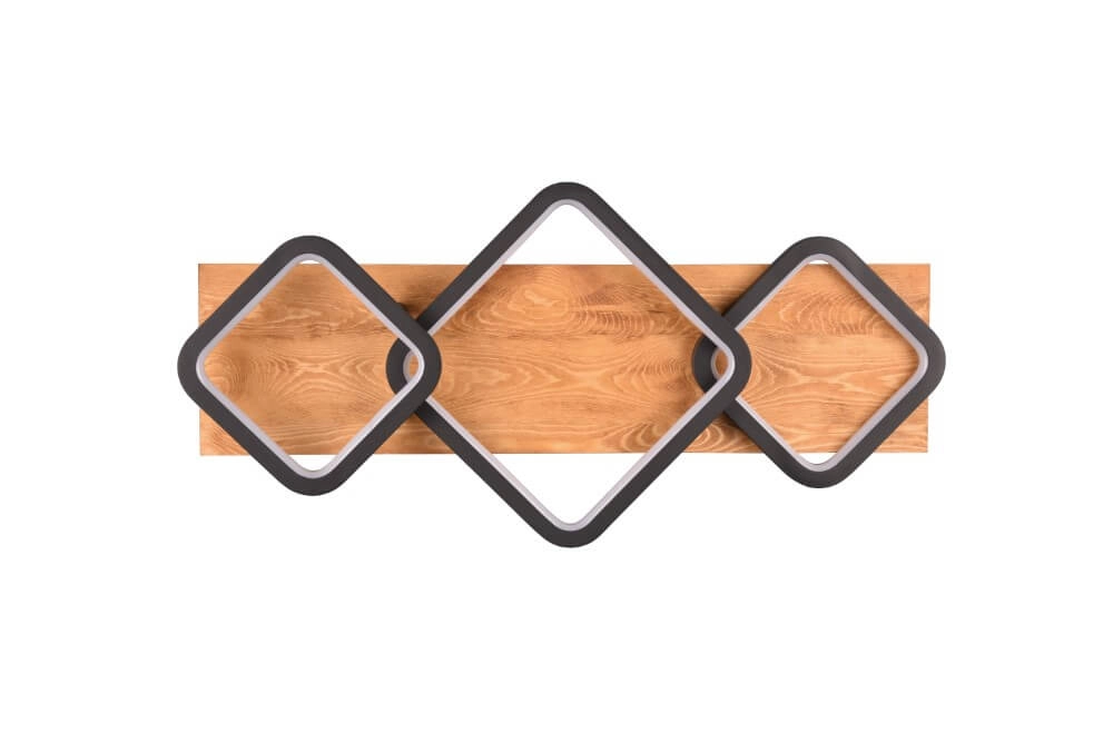 Design plafondlamp Rama 3800lm - hout met zwart Trio 4017807577075