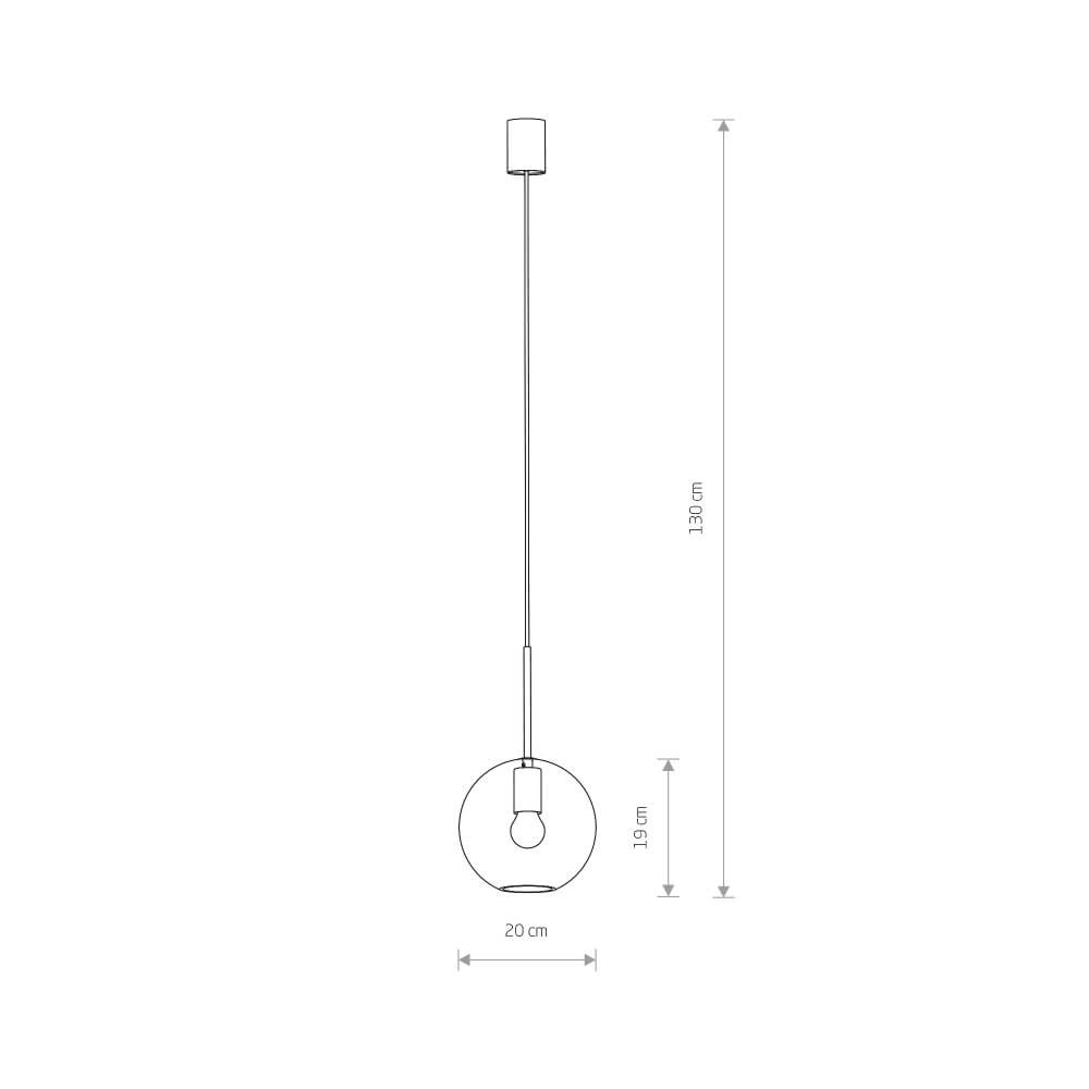 Glazen bollamp Sphere Ø 20cm Lyora 5903139784894