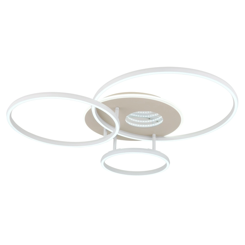 Moderne plafondlamp Invertina rond zand bruin Globo 9007371578856