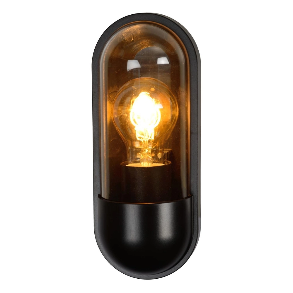 Wandlamp Capsule IP54 zwart Lucide 5411212290458