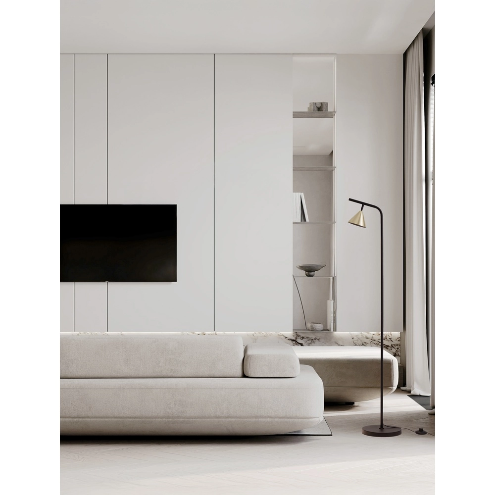 Vloerlamp Conico zwart met goud Lyora 5212017475473