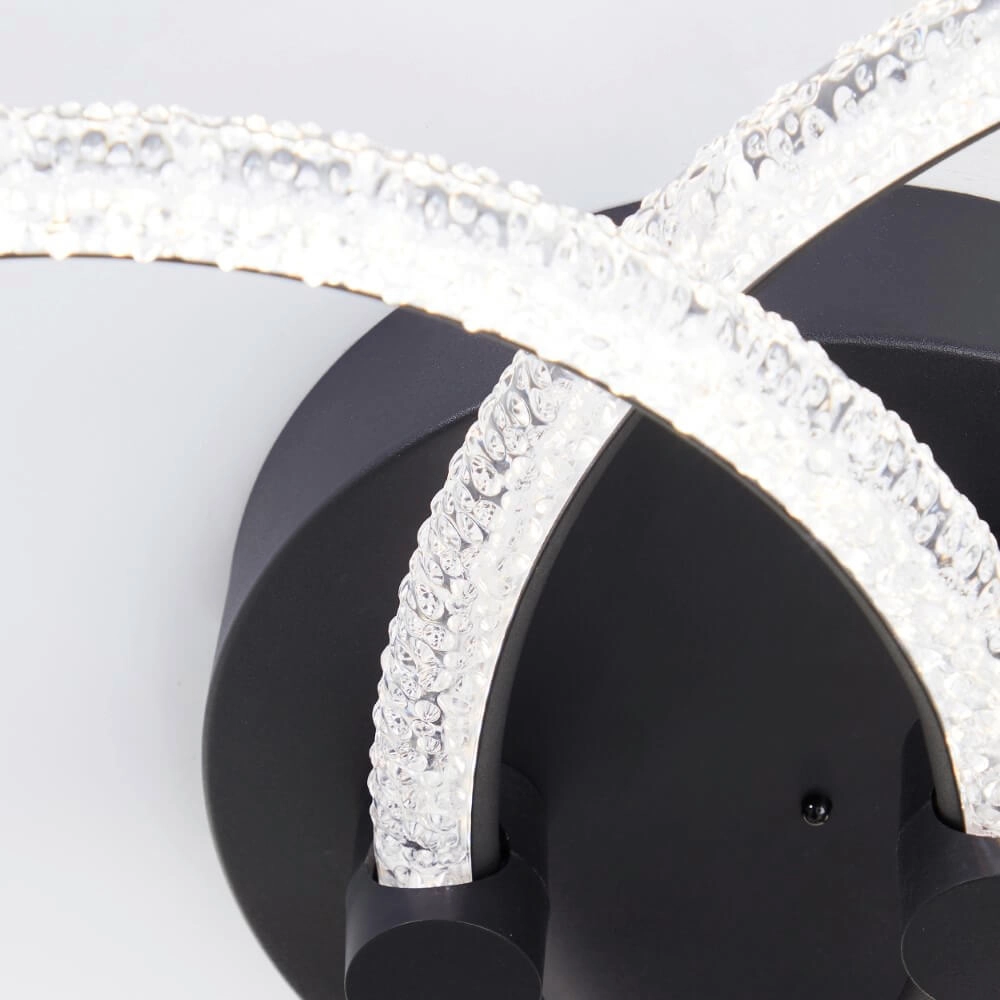 Ronde plafondlamp Aydin zwart Brilliant 4004353442087