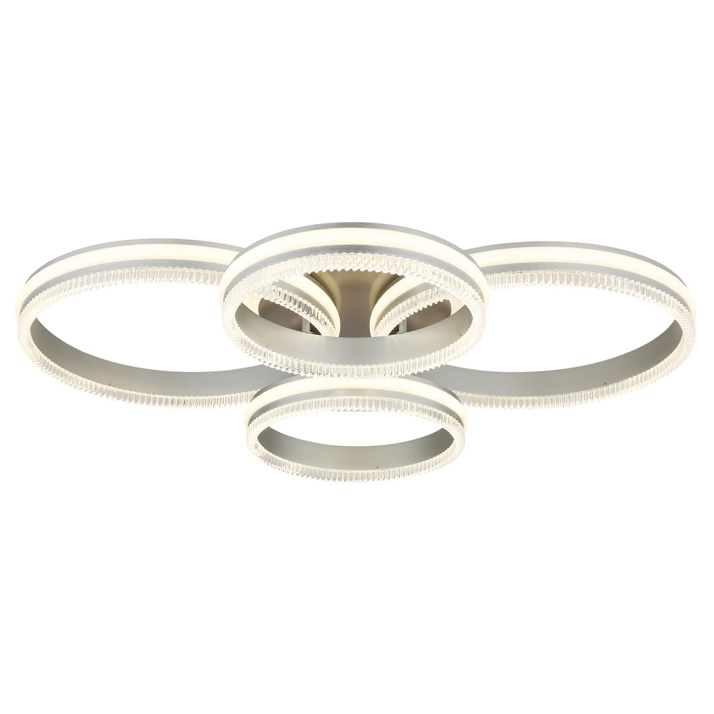 Plafondlamp Francine gunmetal 4 ringen