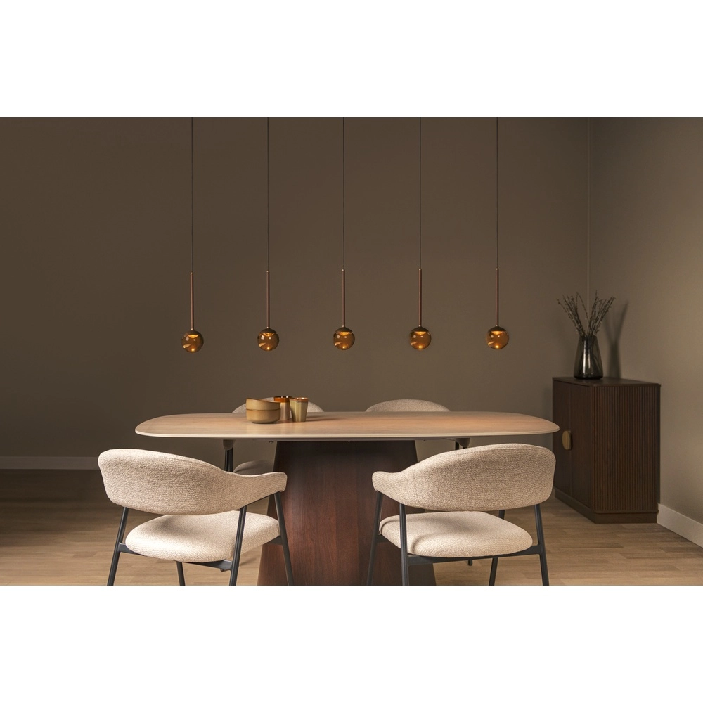 5-lichts hanglamp Calina met amber bollen Premium by Lucide 5411212242143