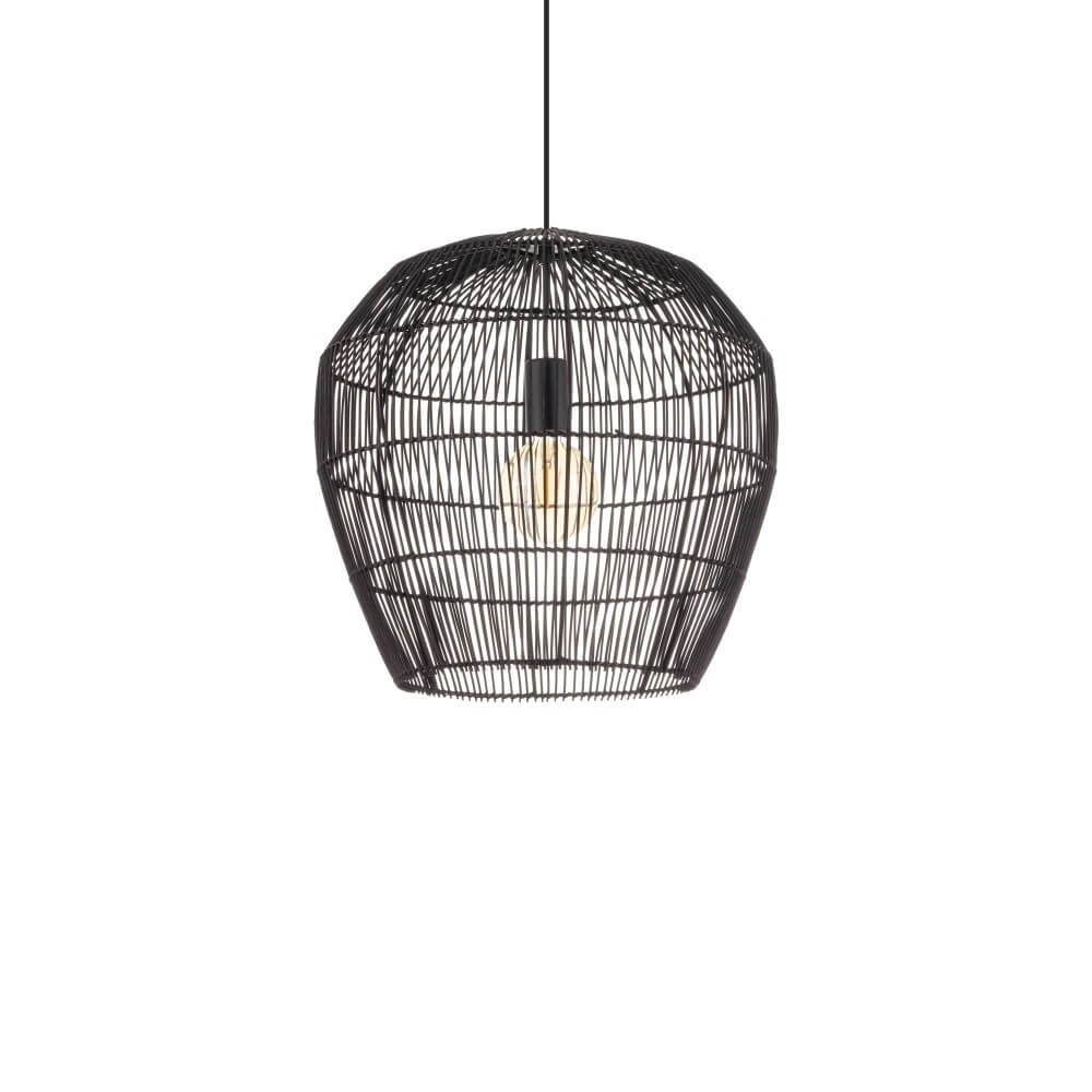 Rotan hanglamp Haiti S Ø 43cm zwart Lyora 5903139111669