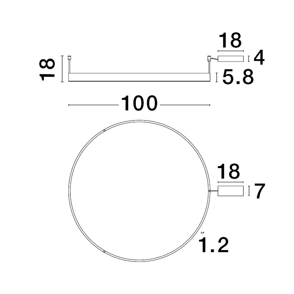 Ceiling lamp Motif black Ø 100cm Lyora 5212017443021