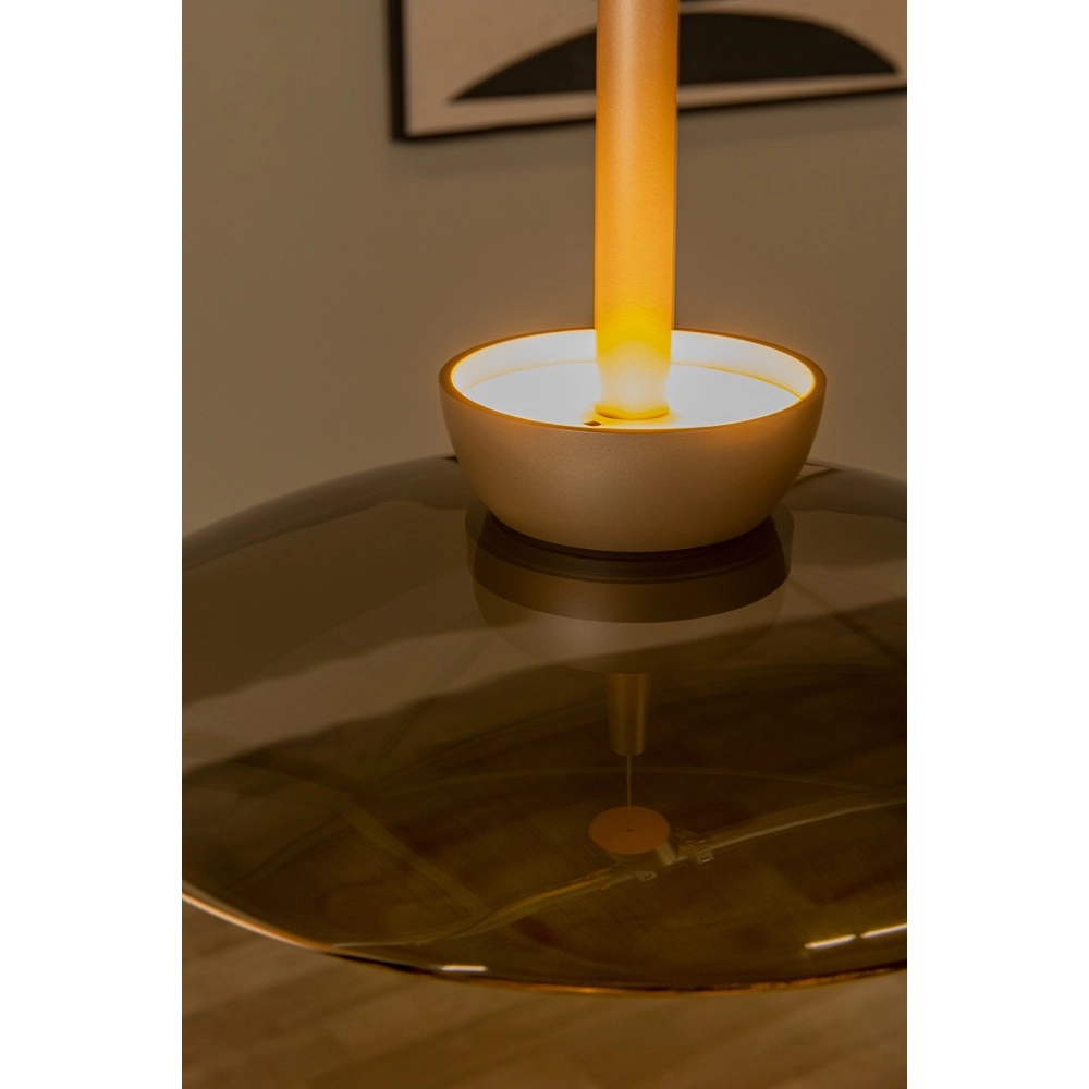 Glazen led hanglamp Santiago Ø 32cm - champagne Premium by Lucide 5411212221919
