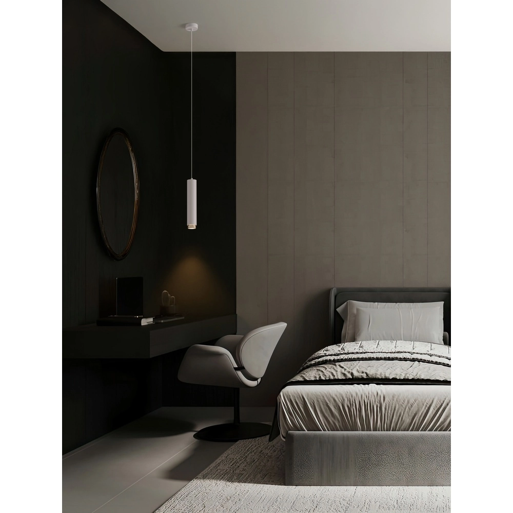 Hanglamp Nessi wit met zwart Lyora 5212017475176