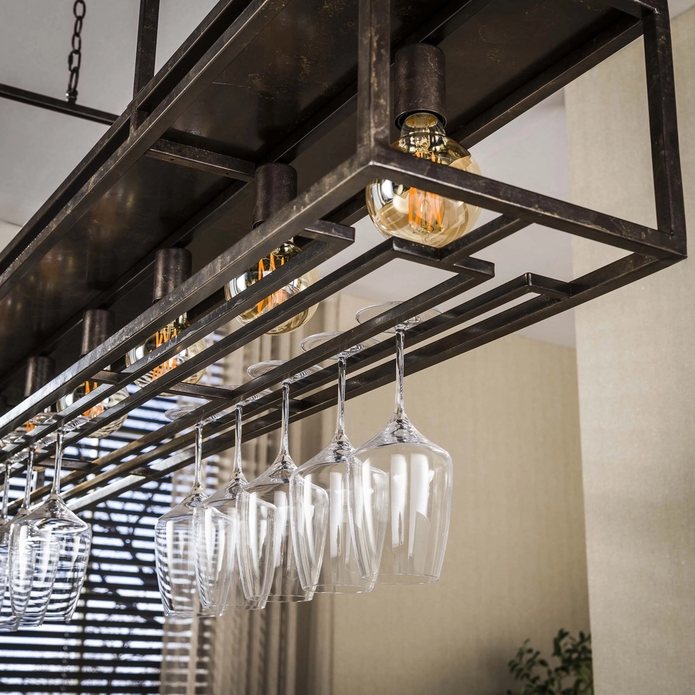Keuken eiland hanglamp Decorate 160cm - urban bruin Lyora 8716803512559