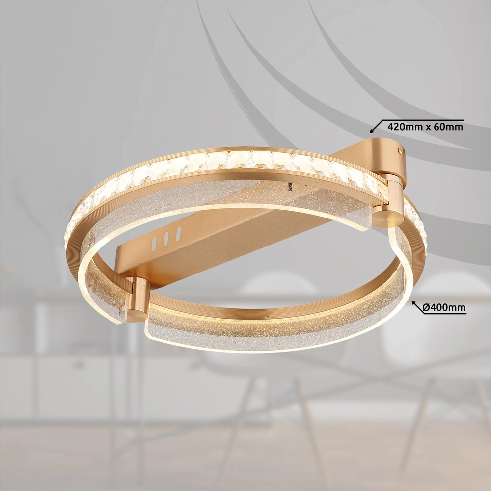 Plafondlamp Blondie Ø 40cm goud Globo 9007371458455