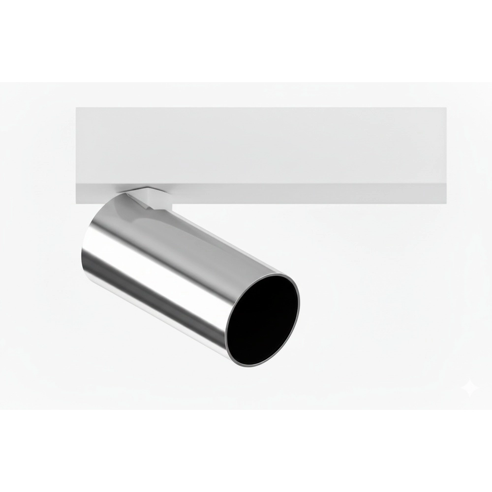 1-lichts opbouwspot Tevo Mini wit met chroom