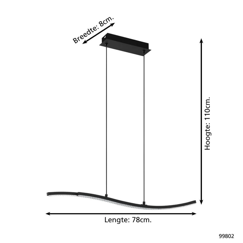 Led hanglamp Lejias zwart Eglo 9002759998028