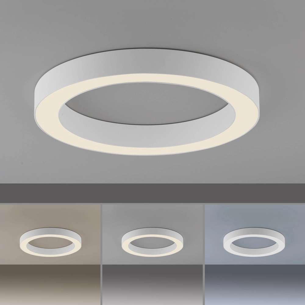 Strakke led plafondlamp Pure Lines Round Ø 35cm - wit Paul Neuhaus 4012248395226