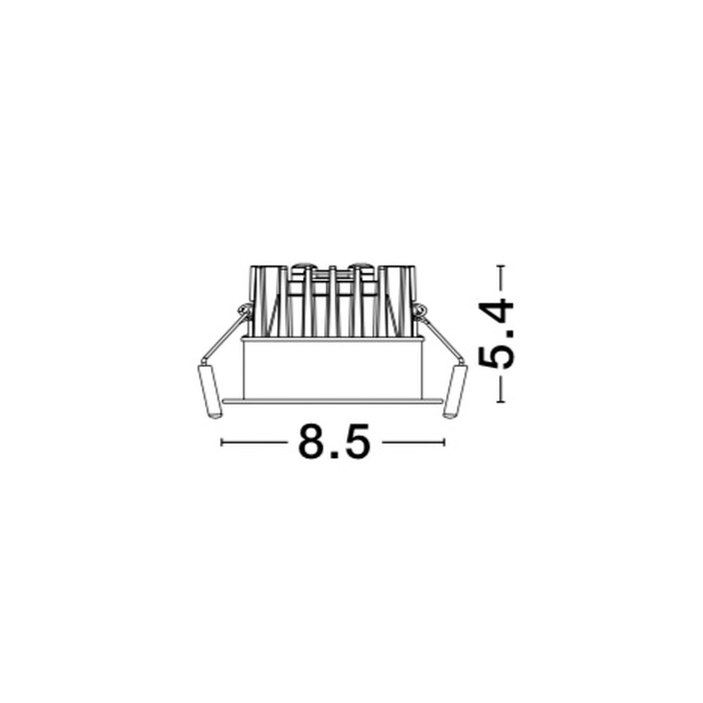 Zwarte inbouwspot Blade Ø 8,5cm Lyora 5212017418593