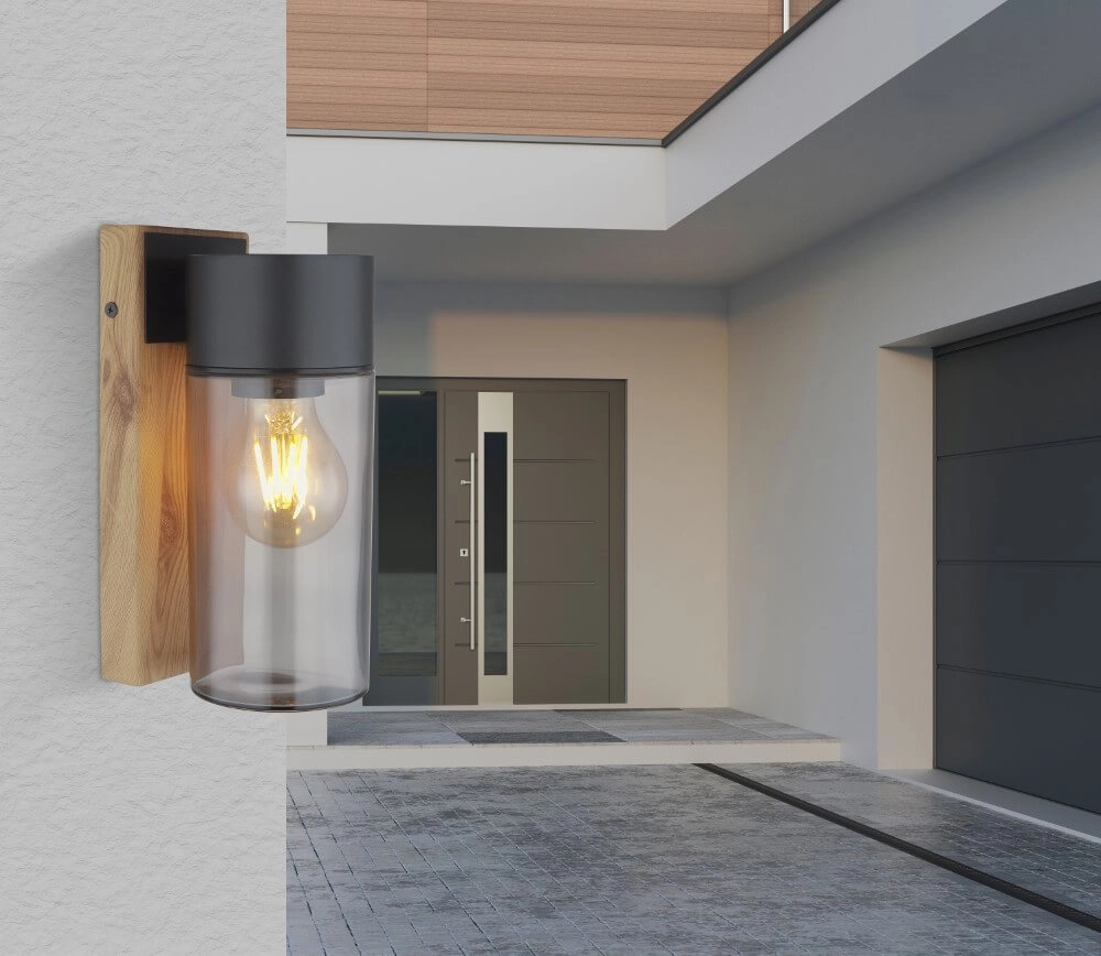 Hout look buitenlamp Etsi Globo 9007371444526