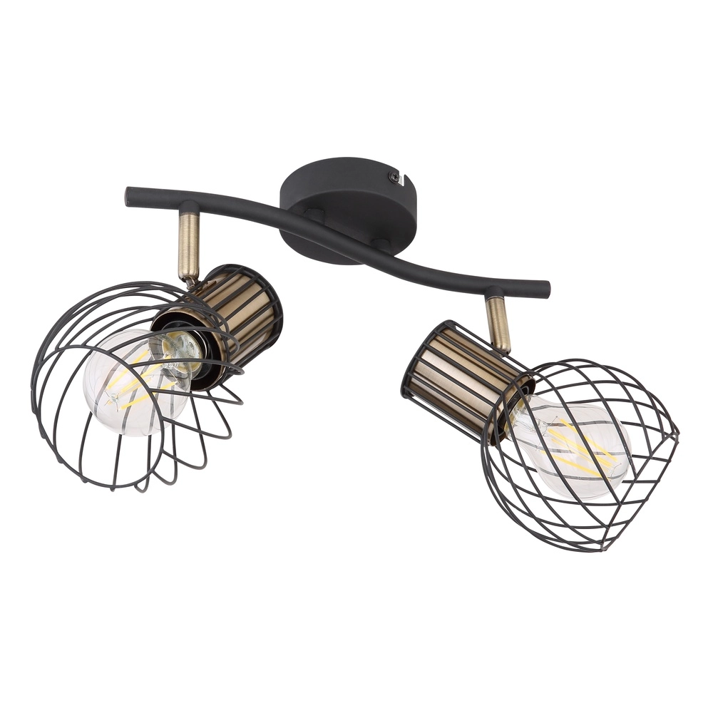 Plafondlamp Argusto 2-lichts zwart Globo 9007371390717