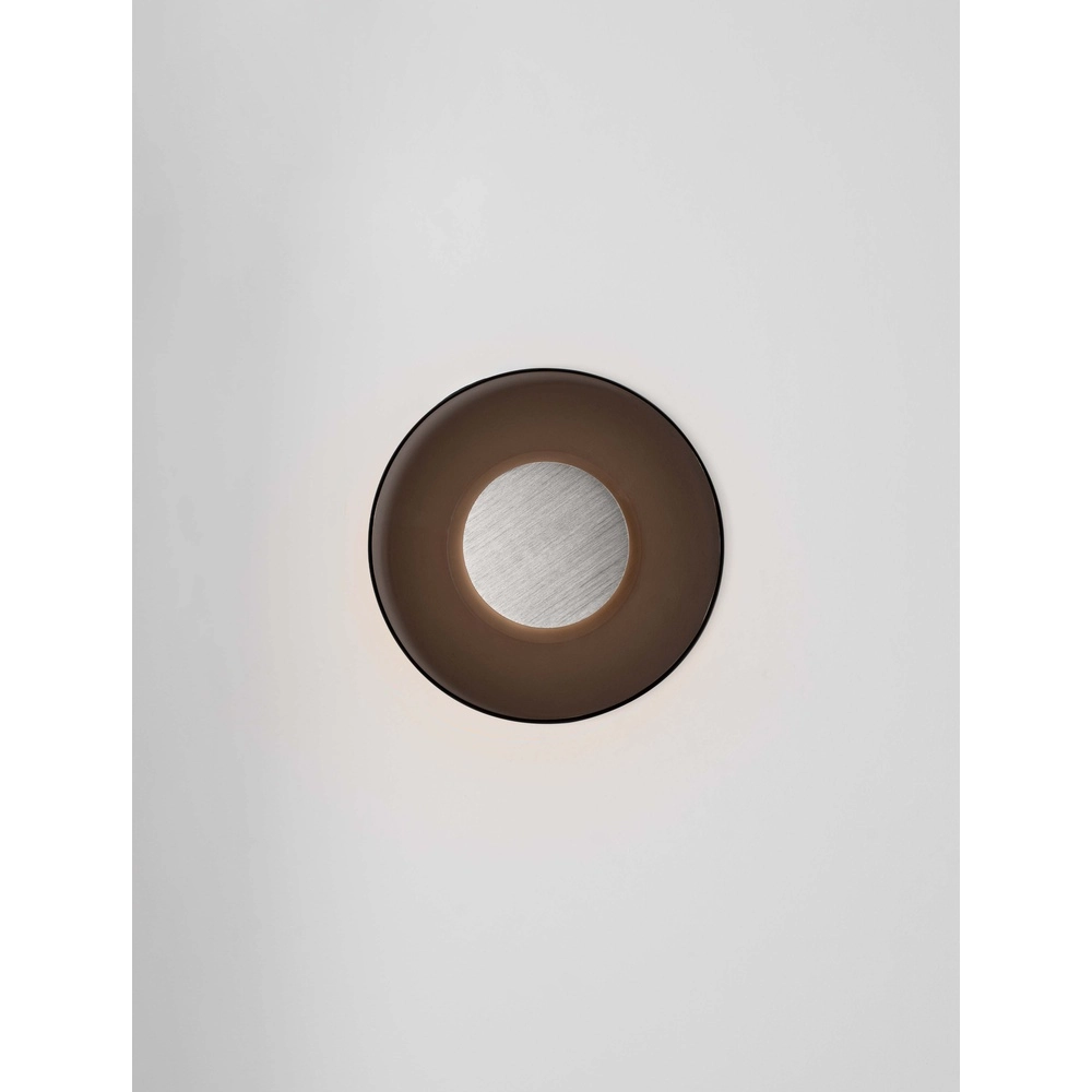 Wandlamp Esti bruin glas Ø 32cm Lyora 5212017461872