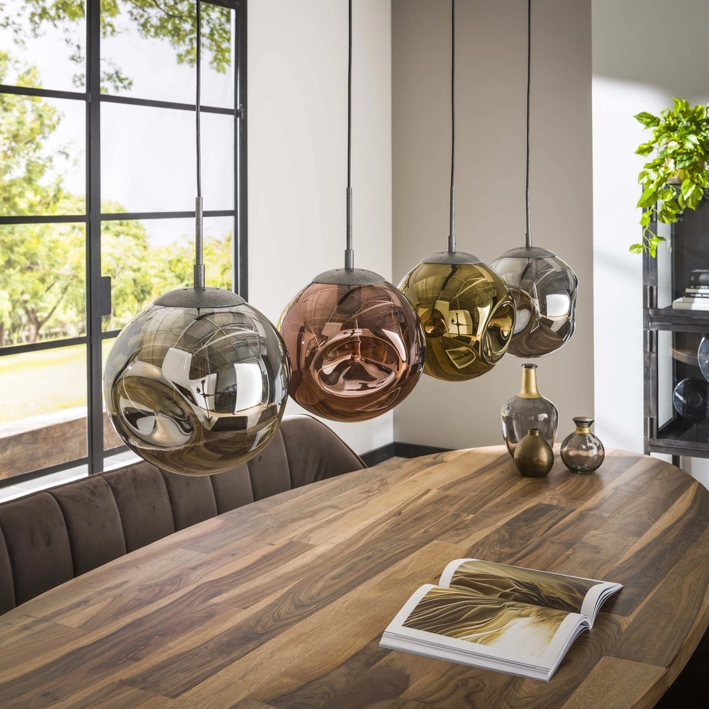 Glazen hanglamp Stellar 4-lichts - Ø 25cm Lyora 8716803511668