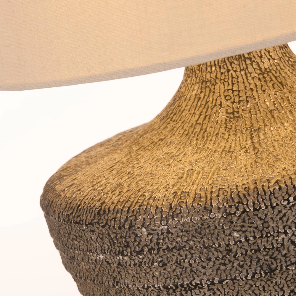 Tafellamp Avaya keramiek met linnen kap Searchlight 5053423301556