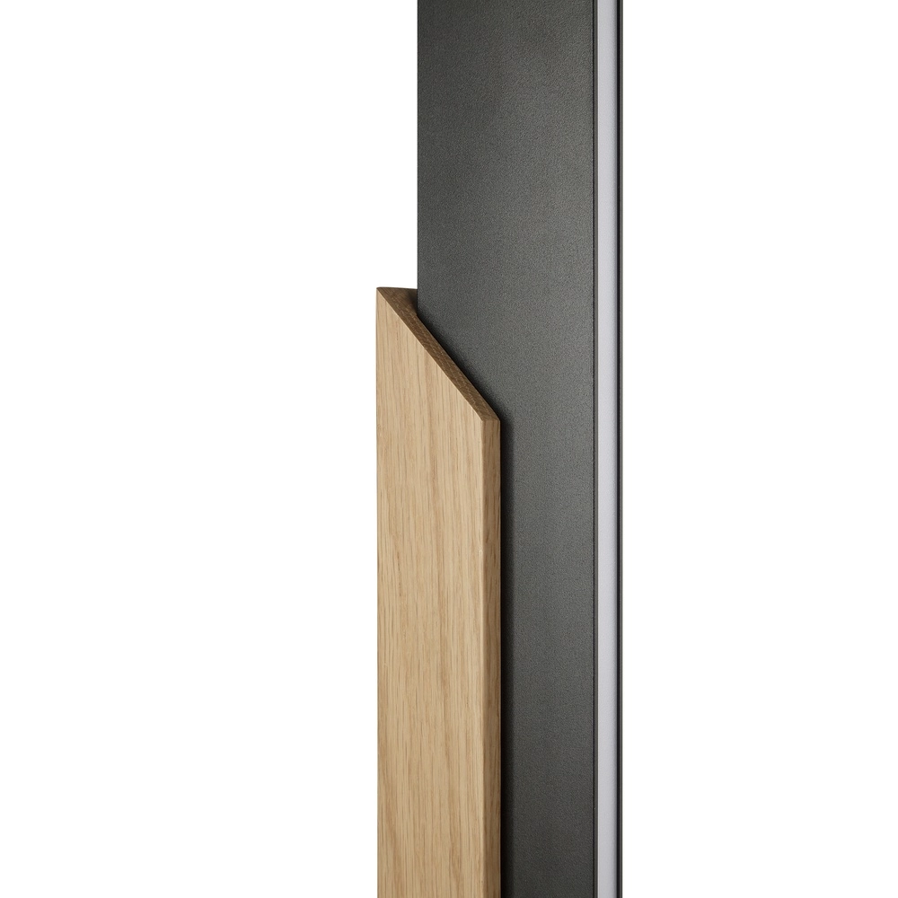 Design staande lamp Arcus zwart met hout Brilliant 4004353463532