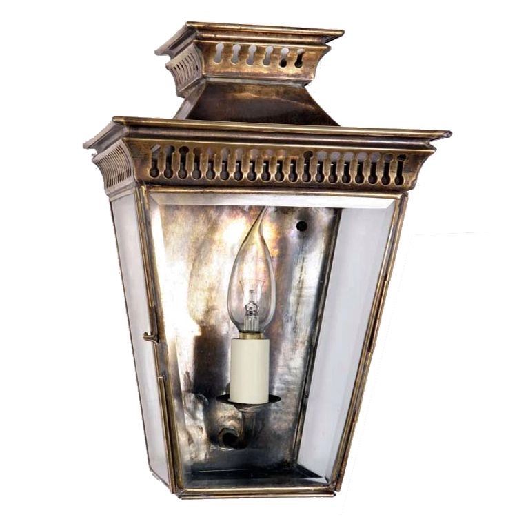 Landelijk buitenlamp Pagoda Flush handgemaakt 31cm - antiek koper (ANT)