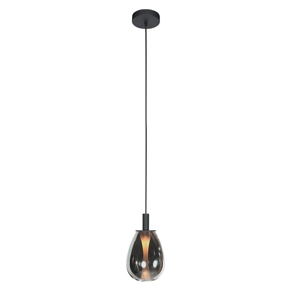 Hanglamp Glimsy 1-lichts zwart Ø 14,5cm Hanglamp Glimsy 1-lichts zwart Ø 14,5cm
