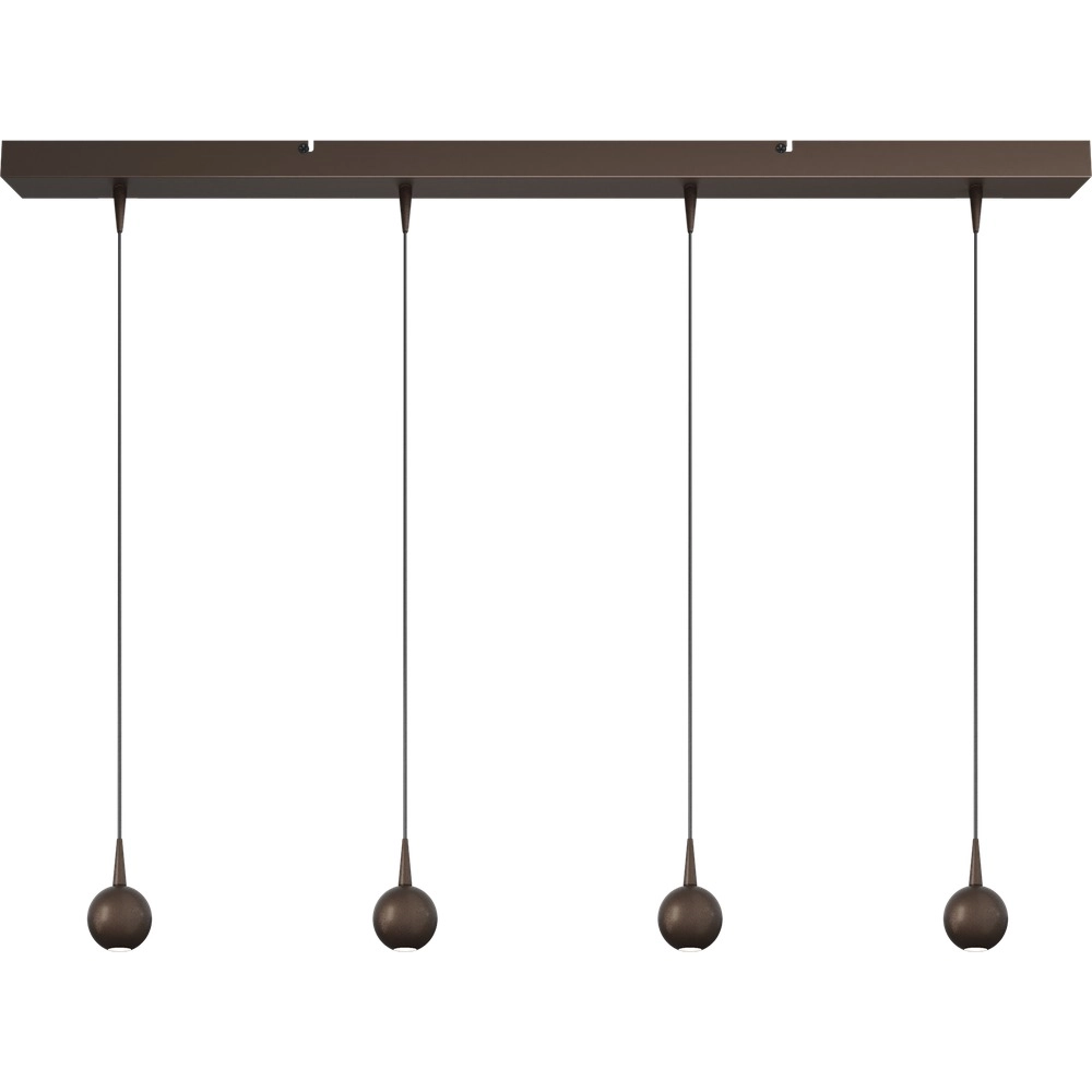4-lichts hanglamp Talana cacao bruin Ø 6cm DTW