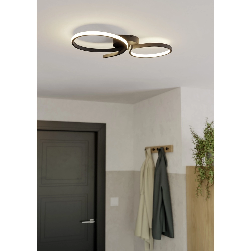 Moderne led plafondlamp Serpins 60cm - zwart Eglo 9008606313655
