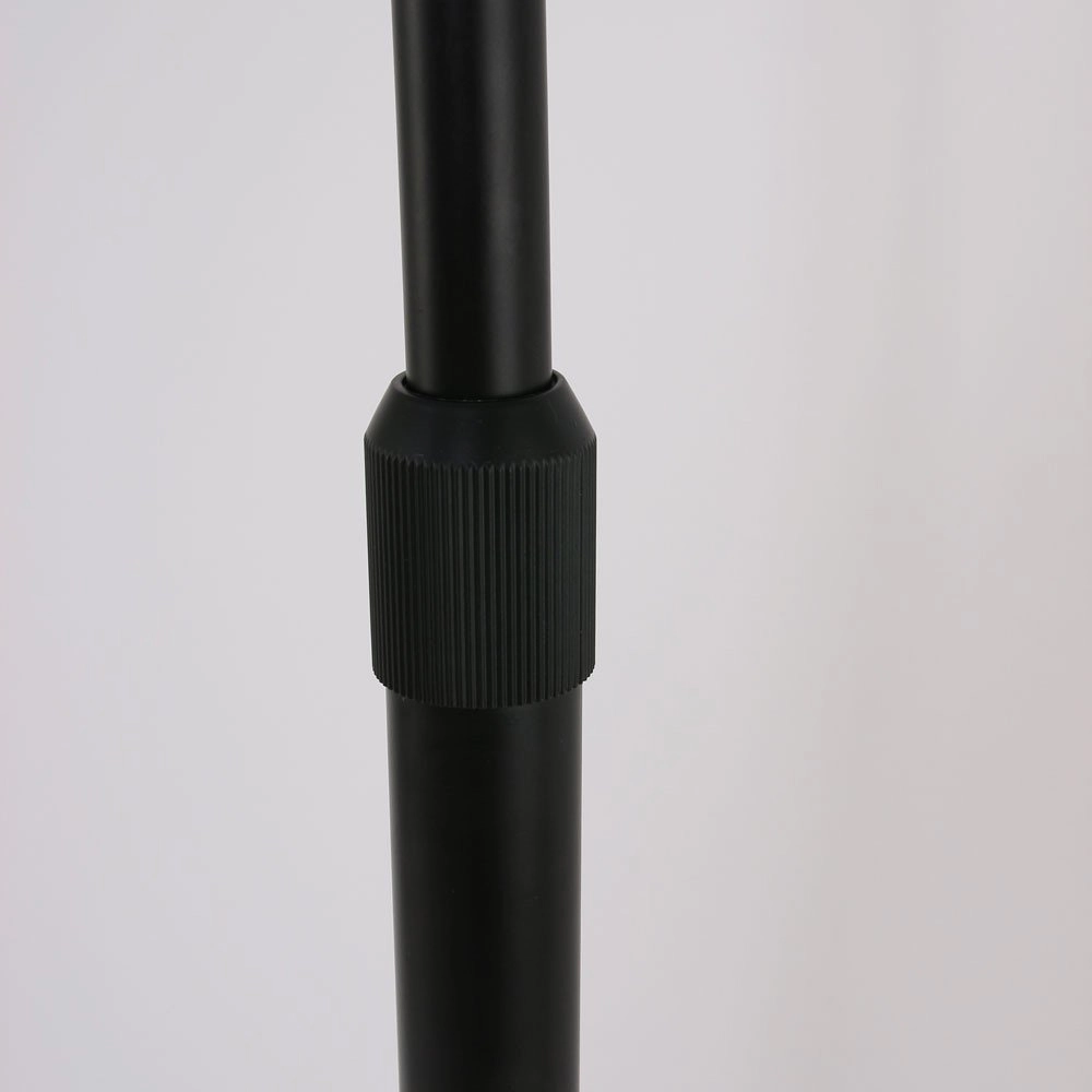 Booglamp Stresa zwart met sizoflor lampenkap Steinhauer 8712746106671