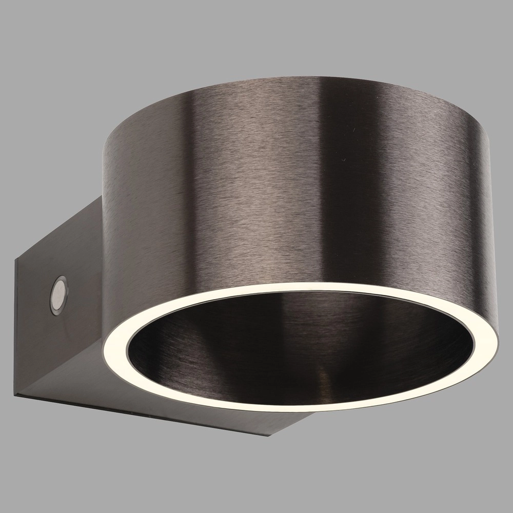 Oplaadbare wandlamp Pure Akku Clipse Donker bruin geborstel