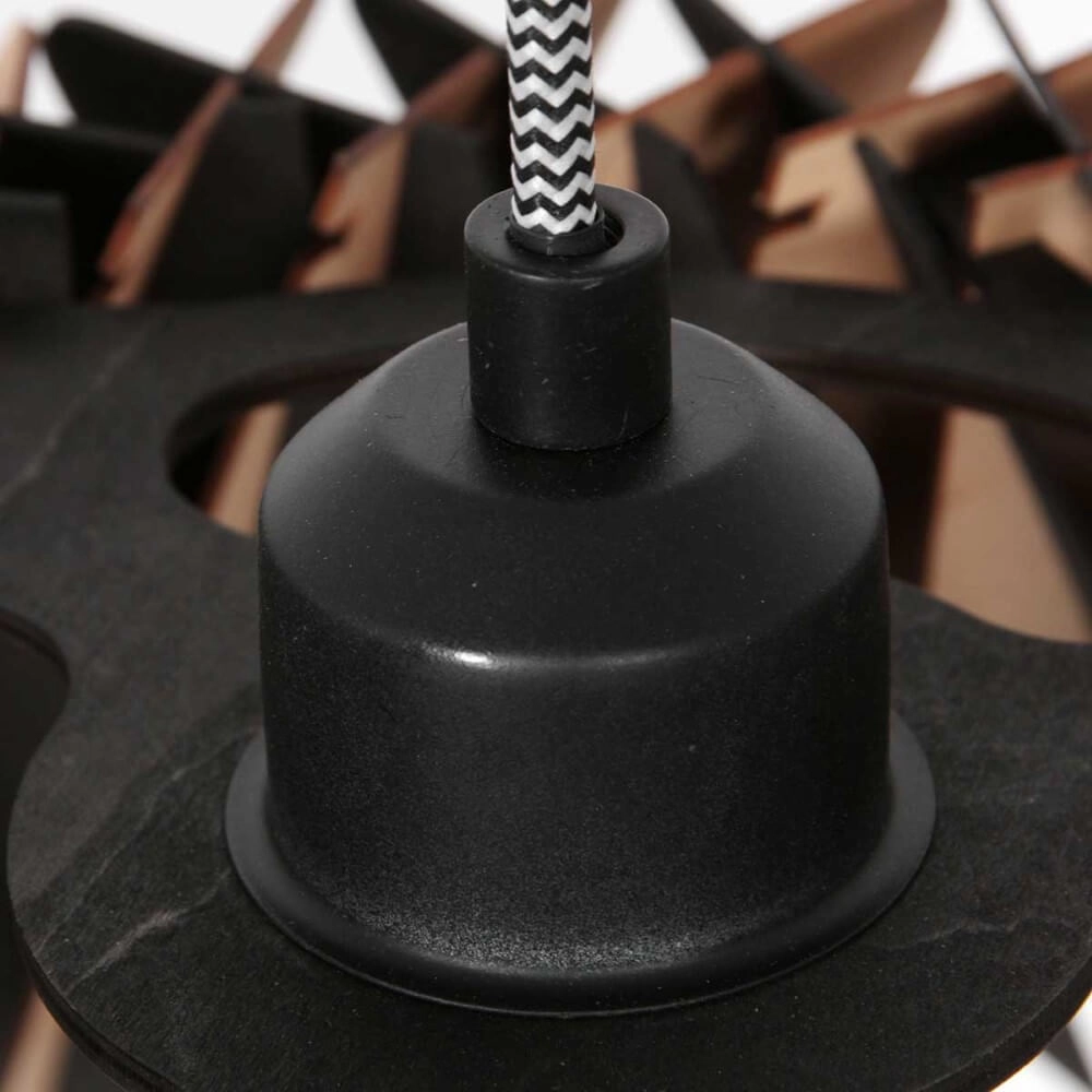 Zwart houten hanglamp Maze Ø 46cm Steinhauer 8712746166293
