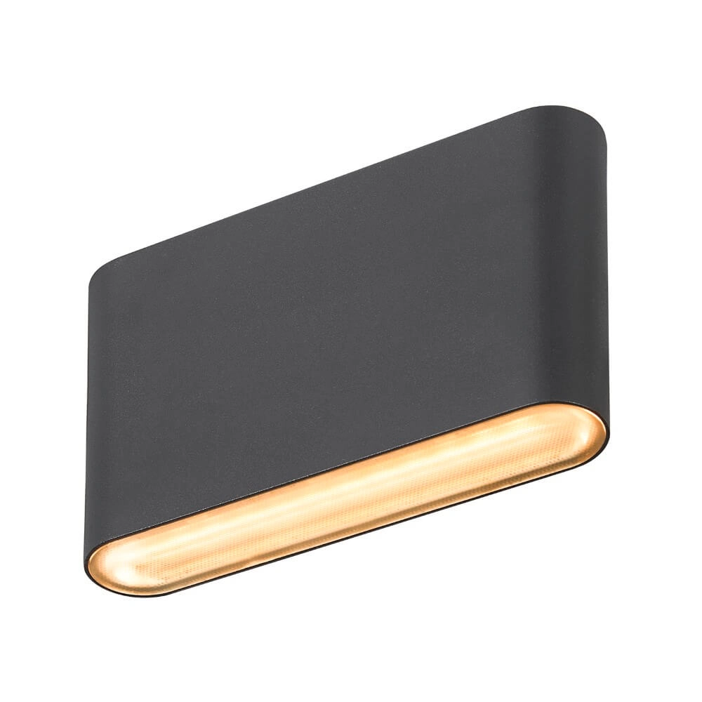 Led muurspot Oval 14 Up & down - zwart Led muurspot Oval 14 Up & down - zwart