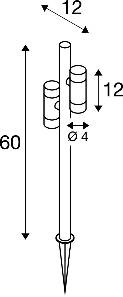 Tuinlamp Helia dubbel zwart SLV 4024163324823