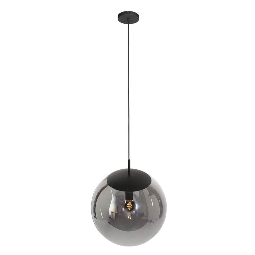 Hanglamp Bollique zwart met smoke glas Steinhauer 8712746177558