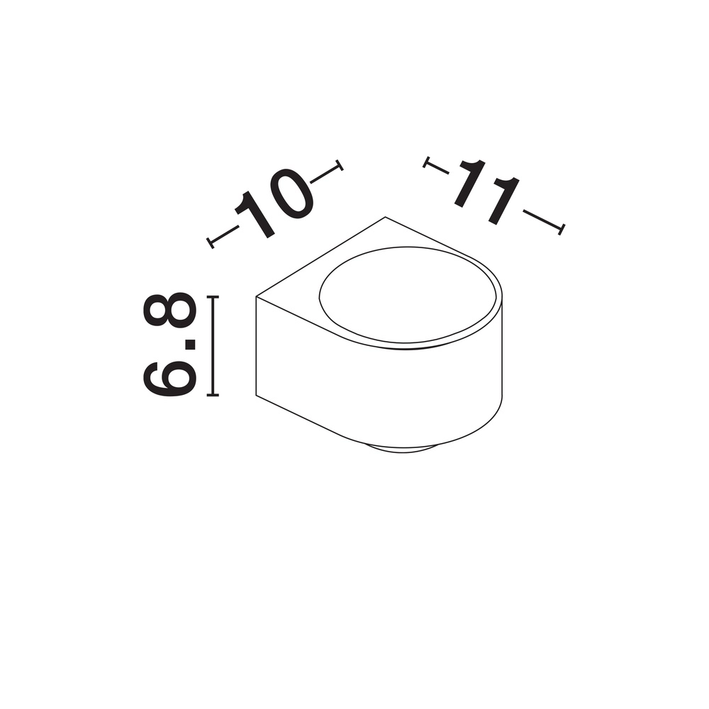 Opbouwspot Opera up & down antraciet Lyora 5212017470492