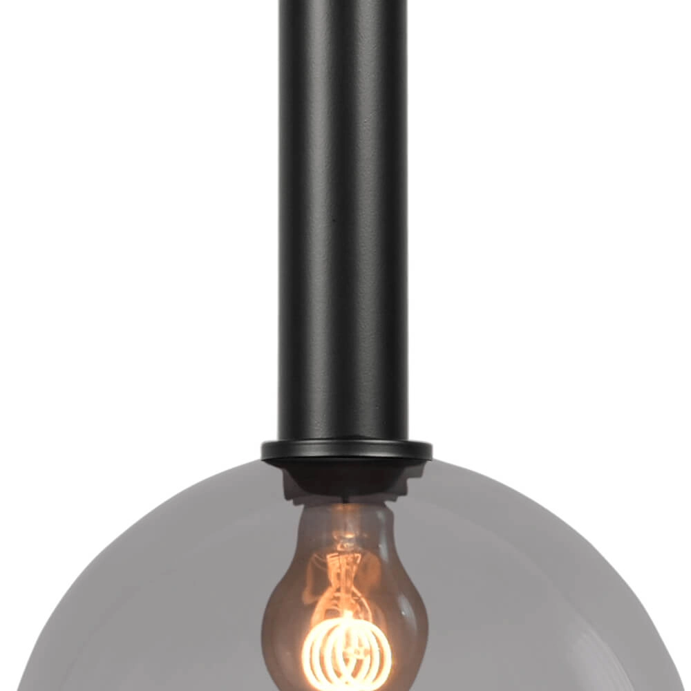 Hanglamp Ø 25cm Bella 2 Zwart met smoke glas Masterlight 8718121260549