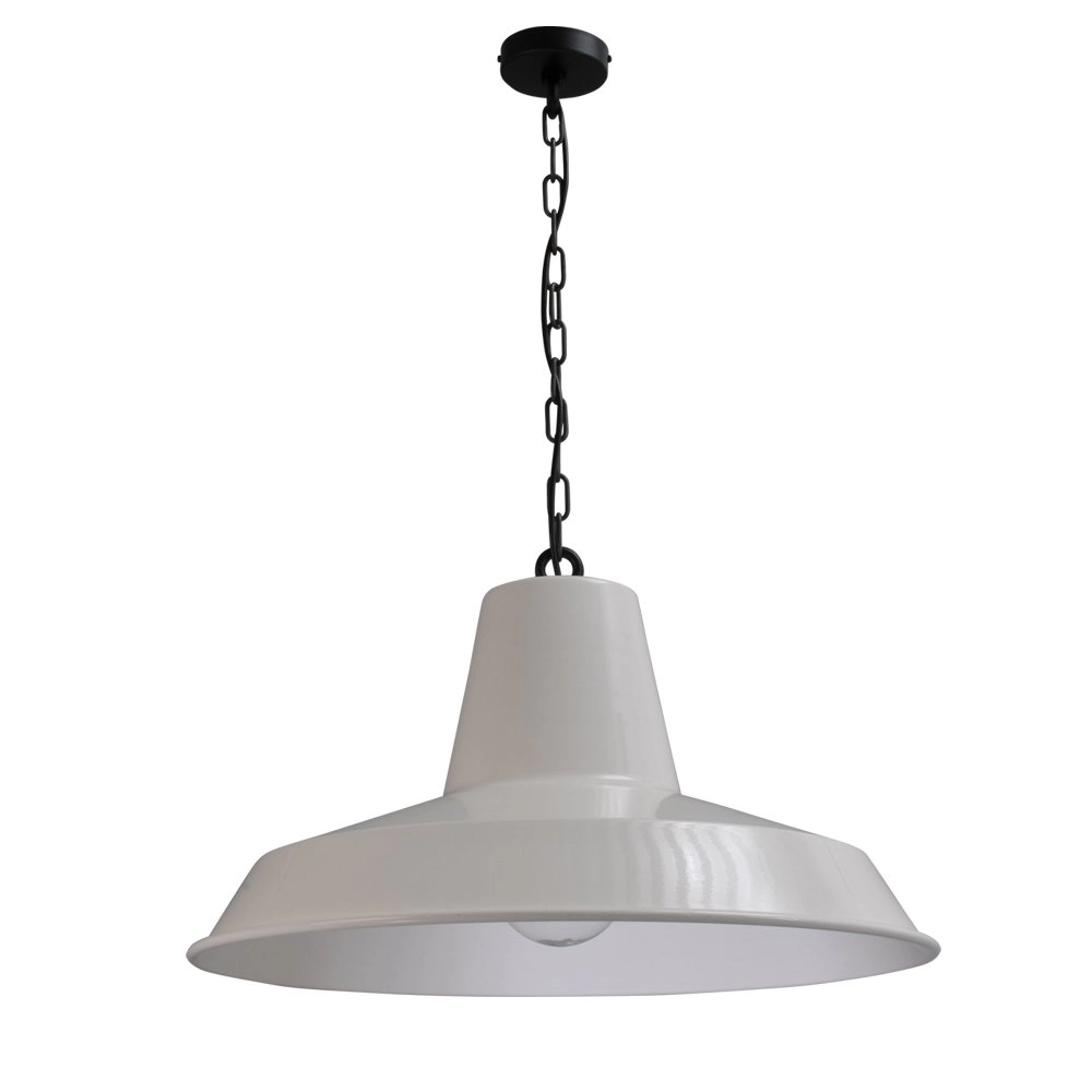 Retro hanglamp Prato XXL Industria 67 wit met zwart
