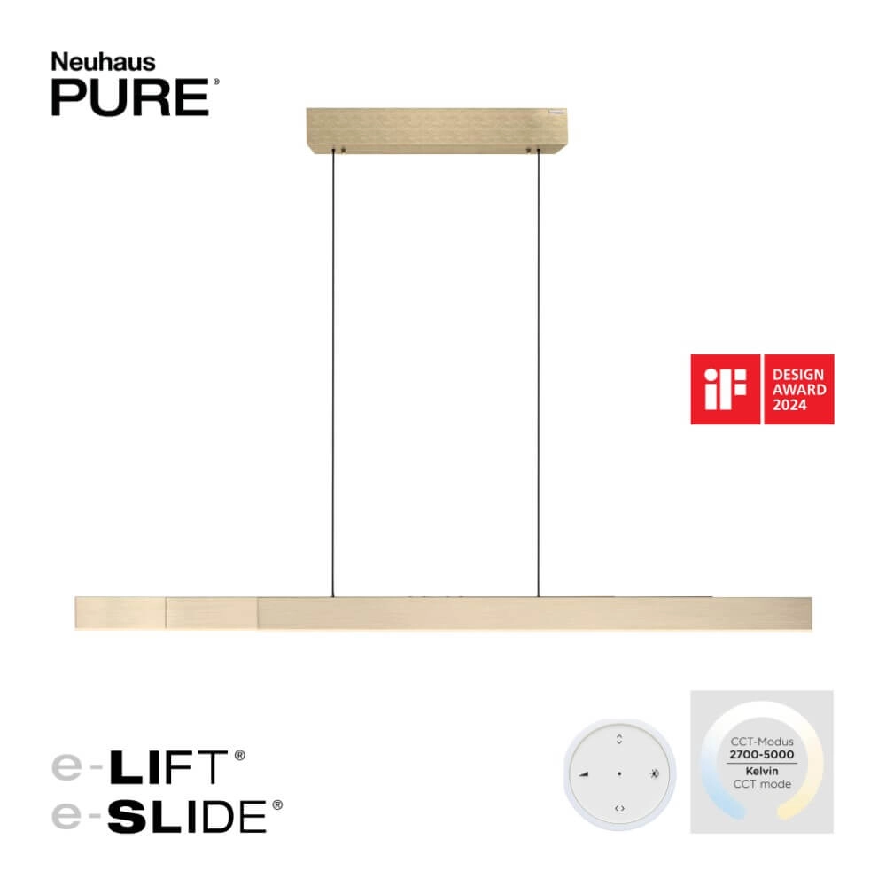 Design hanglamp Pure Moto-Rise messing Paul Neuhaus 4012248371626