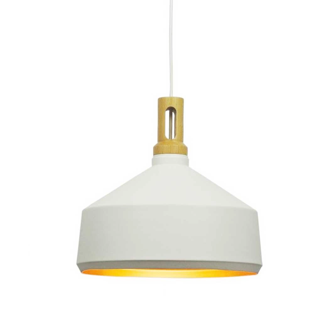 Wit met gouden hanglamp Cornet