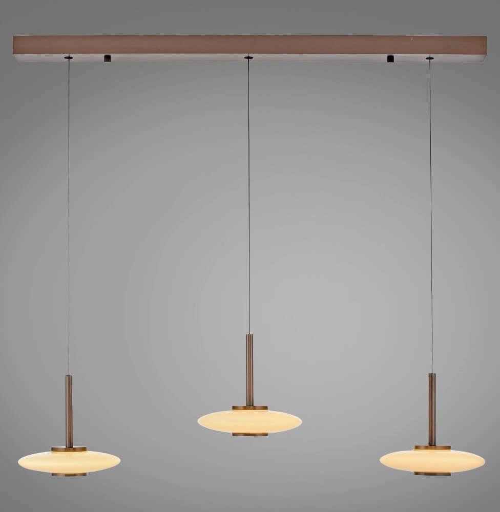 Hanglamp 3-lichts Pure Vitrum design bruin Paul Neuhaus 4012248382639